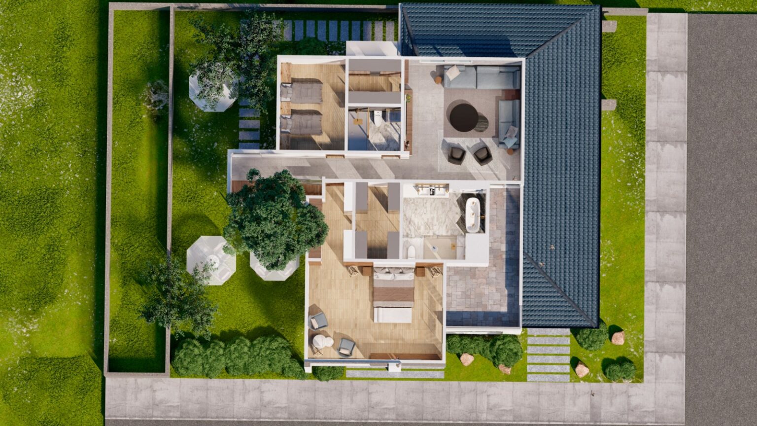 (18 x 18 m2) 4 Dormitorios 3 Baños - 83N-Design